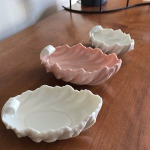 *LAST DROP * Vintage Lenox Shell Bowls (3)
